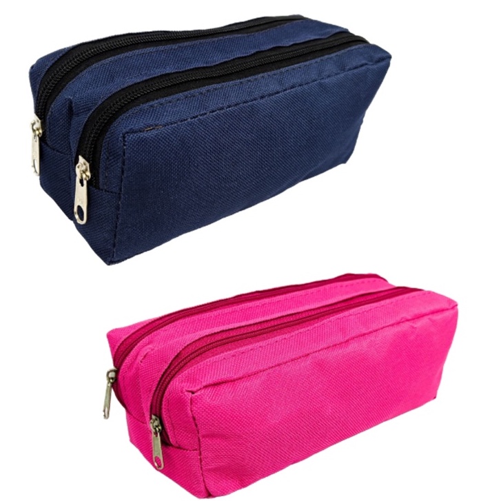Estojo Necessaire 2 Divisorias Escolar Infantil Juvenil Adolescente Varias Cores Feminino Masculino