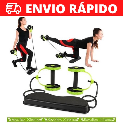 Elástico Roda para Exercícios Aparelho Abdominal Revoflex Xtreme
