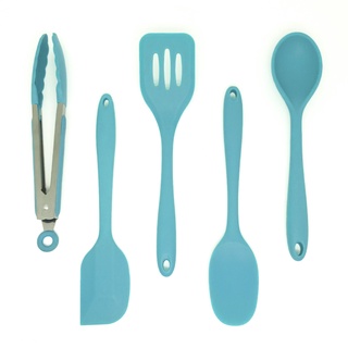 Kit de utensílios de cozinha silicone com 5 peças verde - Oikos