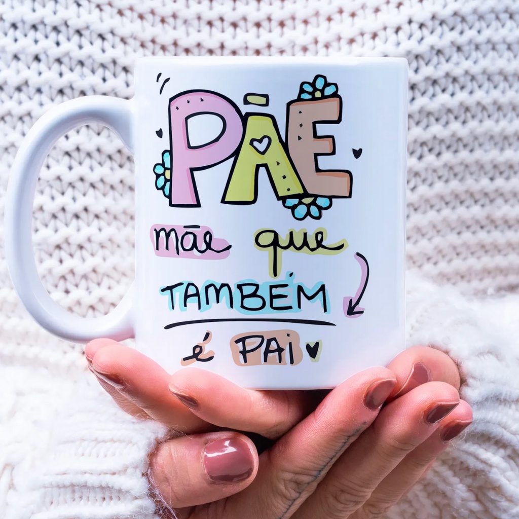 Caneca de Porcelana Pãe Dia das Mães Personalizada em Oferta na Shopee
