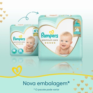 Kit Fralda Pampers Premium Care Jumbo Tamanho XG com 180 unidades em Oferta na Shopee