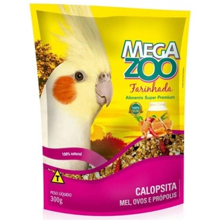 Farinhada Megazoo Para Calopsita Mel Ovos E Própolis 300g em Oferta na Shopee
