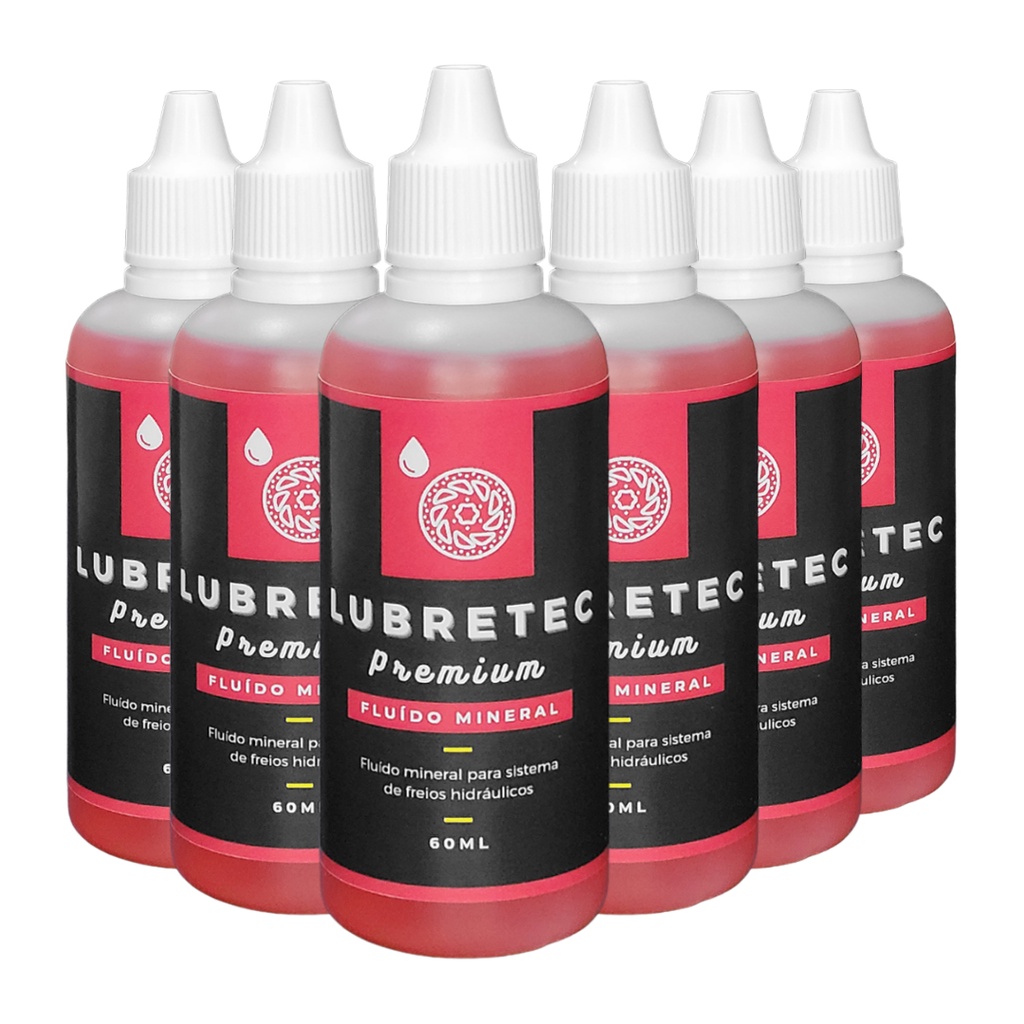 Kit 6x Óleo Mineral Lubretec Sangria Freio Hidráulico