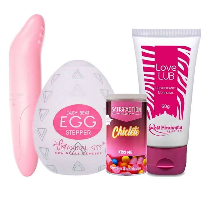 Kit Sex Shop Vibrador Personal Spot Lubrificante Love Lub Egg Masturbador Bolinha Sexo 0828