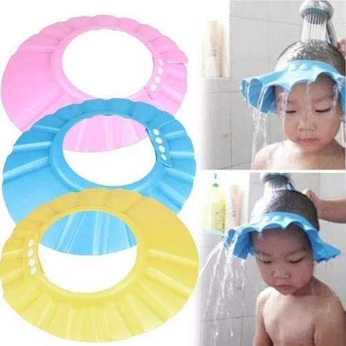 Chapéu para Banho Bebê anti Shampoo Protetor de Olhos e ouvidos
