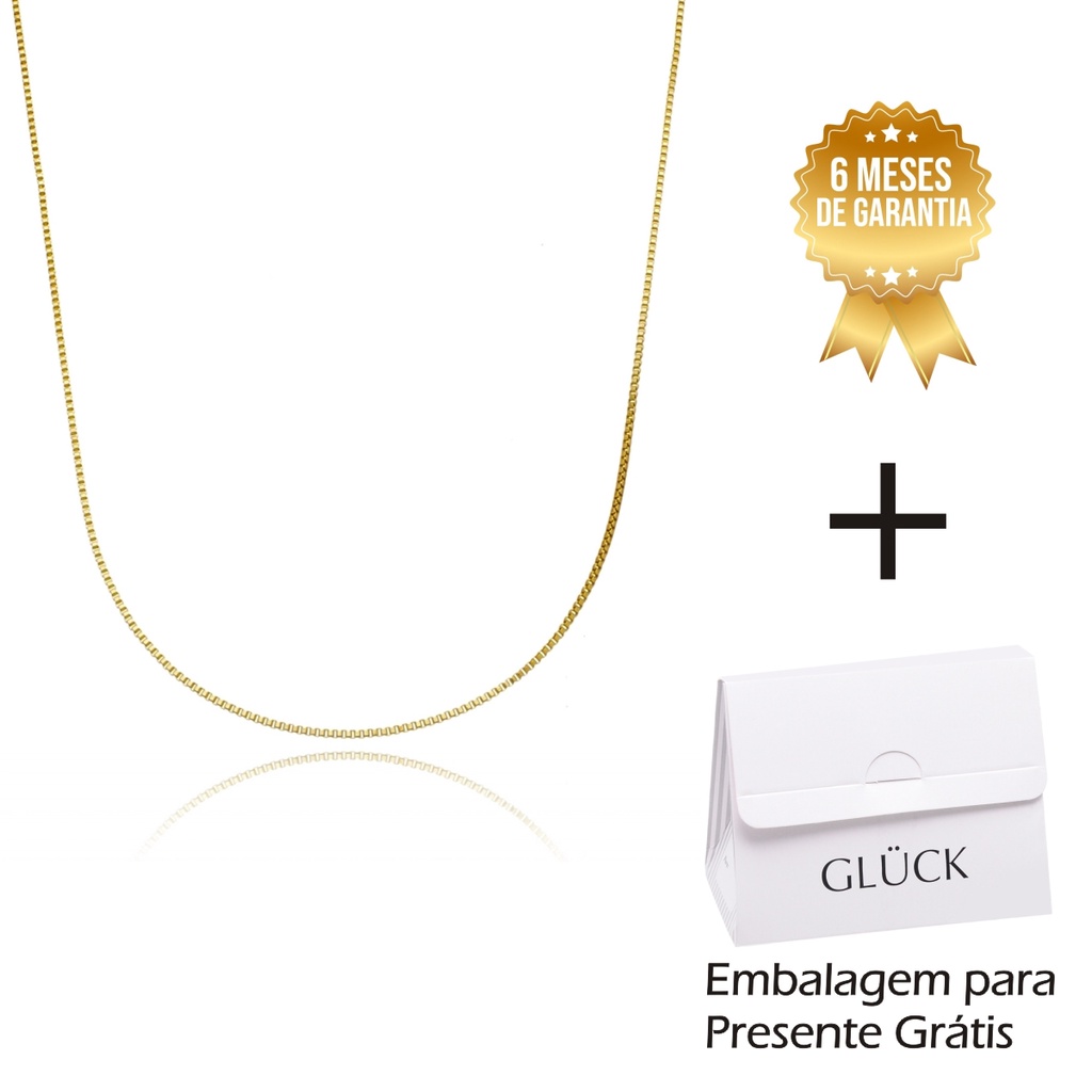 Colar Corrente Veneziana Banhado a Ouro 18k 45 cm em Oferta na Shopee