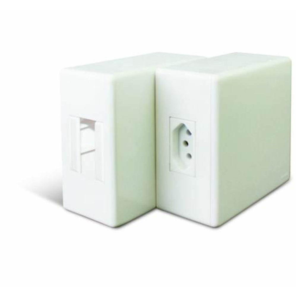 Caixa Sobrepor Pratika Box Tomada 2P+T 20A SPR2000 Steck - Home & Living