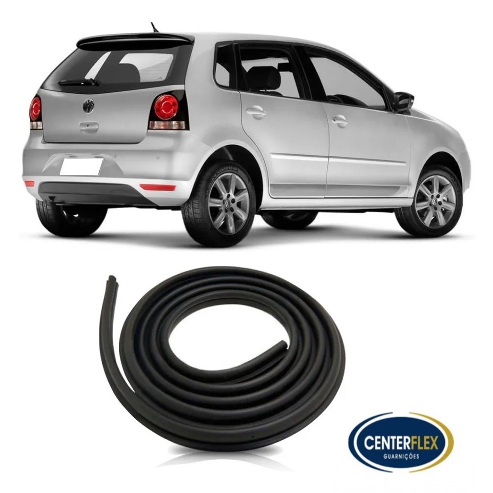 Borracha de Porta Fixa na Carroceria Polo Sedan Hatch 2002 em Diante