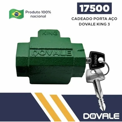 Trava fechadura Cadeado Tetra P/ Porta Aço Enrolar Lojas Comercio
