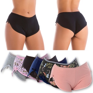 Kit 20 Calcinhas Short Bombom Algodão Penteado/lingerie
