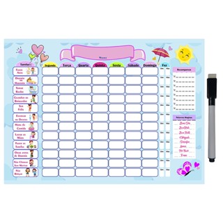 Quadro do Incentivo de Metal Semanal 20x26cm + Caneta em Oferta na Shopee