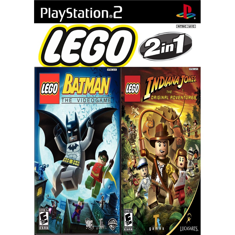 Lego Batman + Lego Indiana Jones Playstation 2 Multi Games DVD 2 in 1