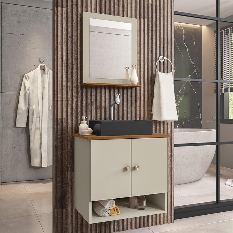 Gabinete Banheiro Deli Cuba Torino Prt Torneira DL08 Val ABS - Home & Living