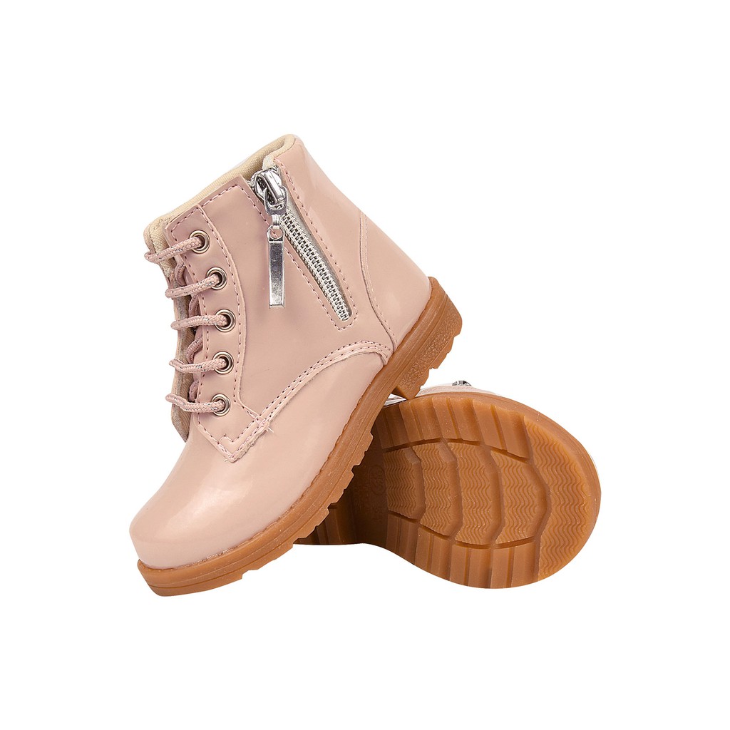 Bota Coturno Infantil Feminino Menina Baby Verniz Lulopé