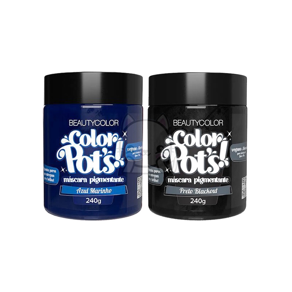 Kit Color Pot's Azul Marinho + Preto Blackout - Beauty Color
