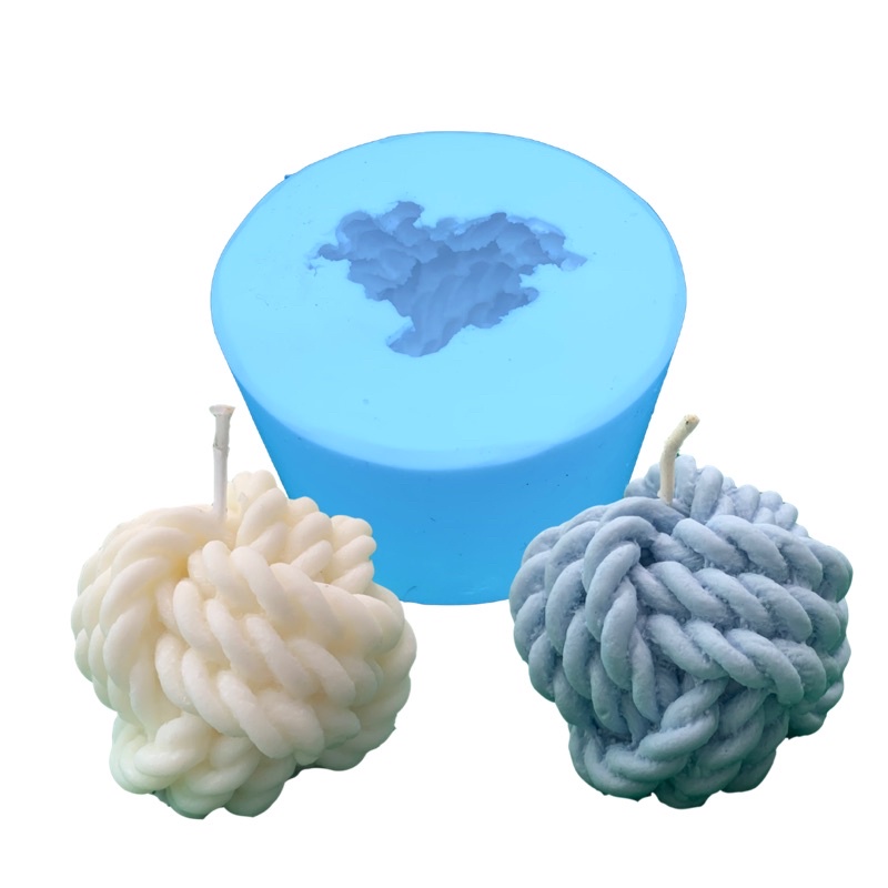 Molde de silicone - Novelo de Lã P Sabonete Vela Resina Biscuit Gesso Organite