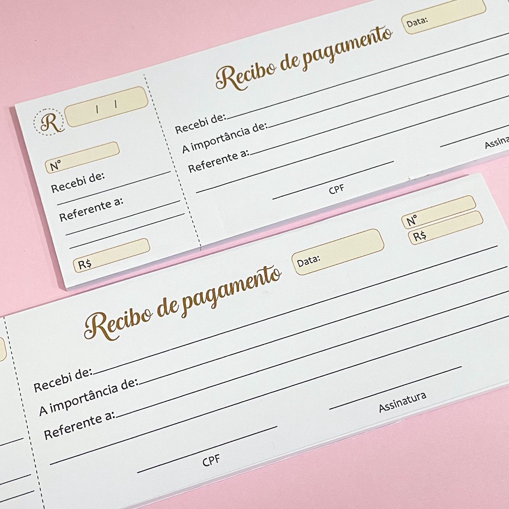 Bloco Recibo de Pagamento em Oferta na Shopee