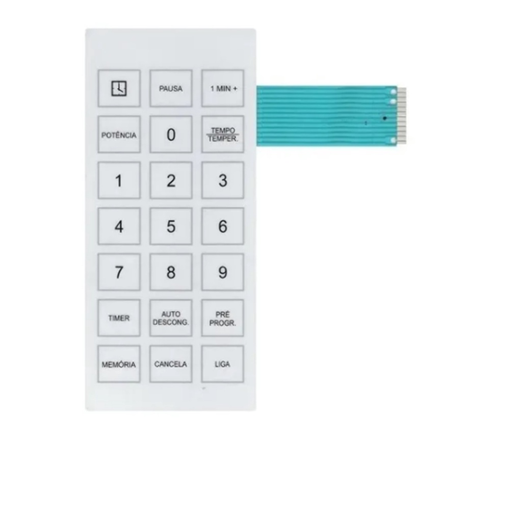 Membrana Teclado Microondas Brastemp Bmp40 Bmp 40 Aab Branca*
