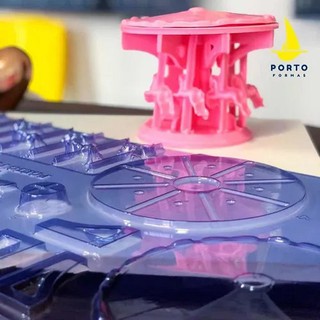 1~5 Forma Placa De Modelagem Para Chocolate, Decoração e Confeitaria CARROSSEL– P857 (Porto formas) em Oferta na Shopee