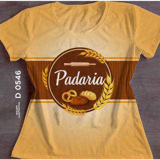 Baby look ou Camiseta masculina uniforme padaria
