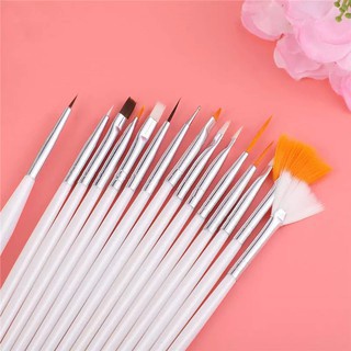 Kit 15 Pincéis Unhas Para Decoração Nail Art Profissional D&z - 8187