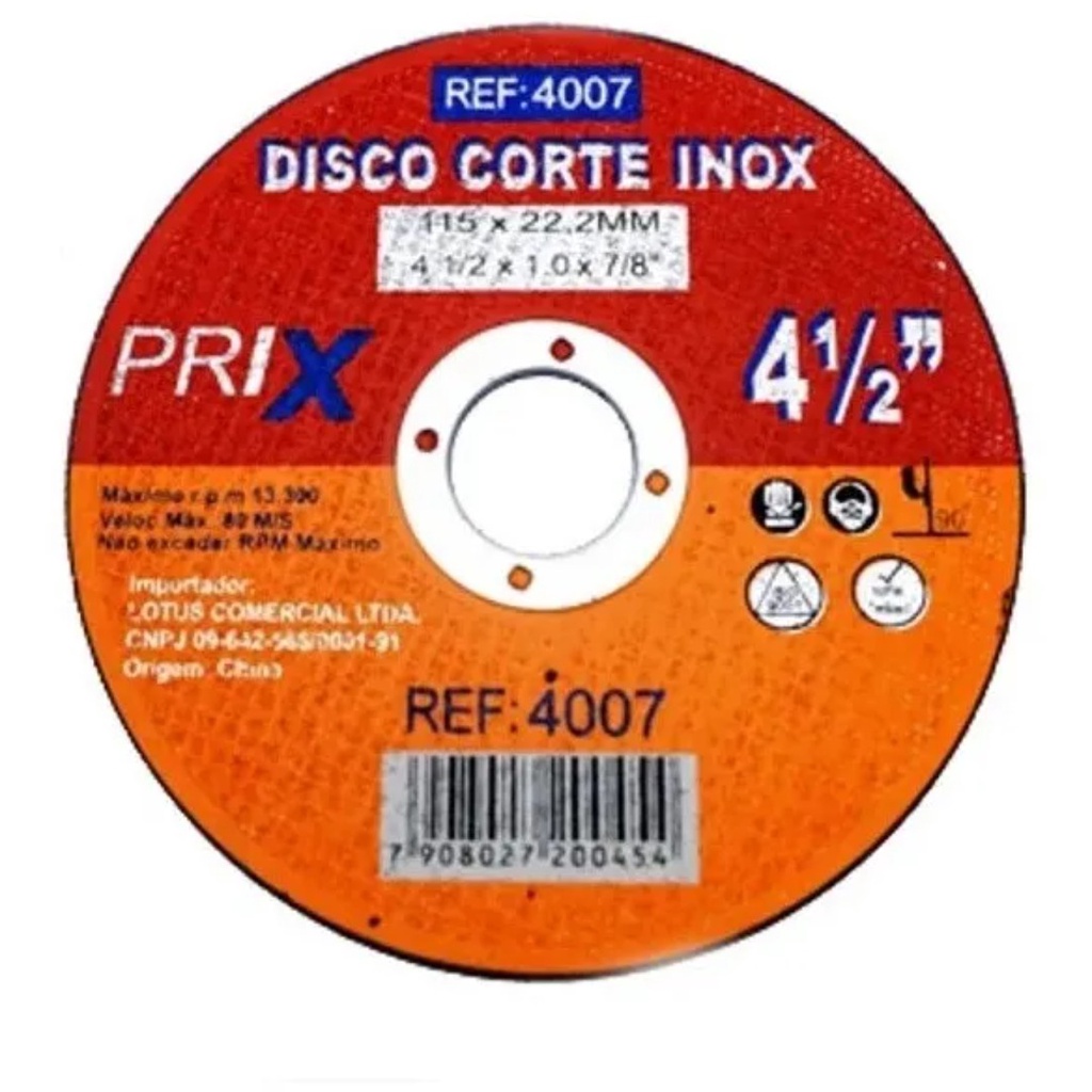 Disco de corte inox 4 1/2 esmerilhadeira angular e serra marmore