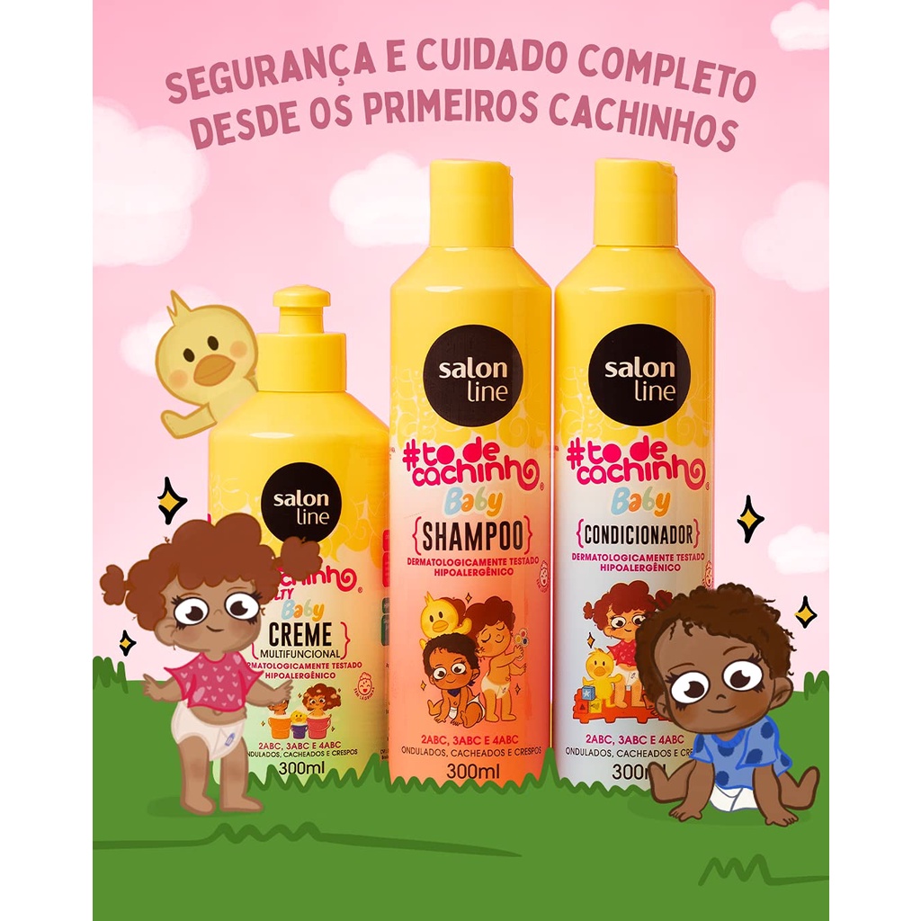 Kit Salon Line Cachos Infantil Todecachinho Baby Shopee Brasil