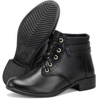 botas femininas com cadarço cano curto