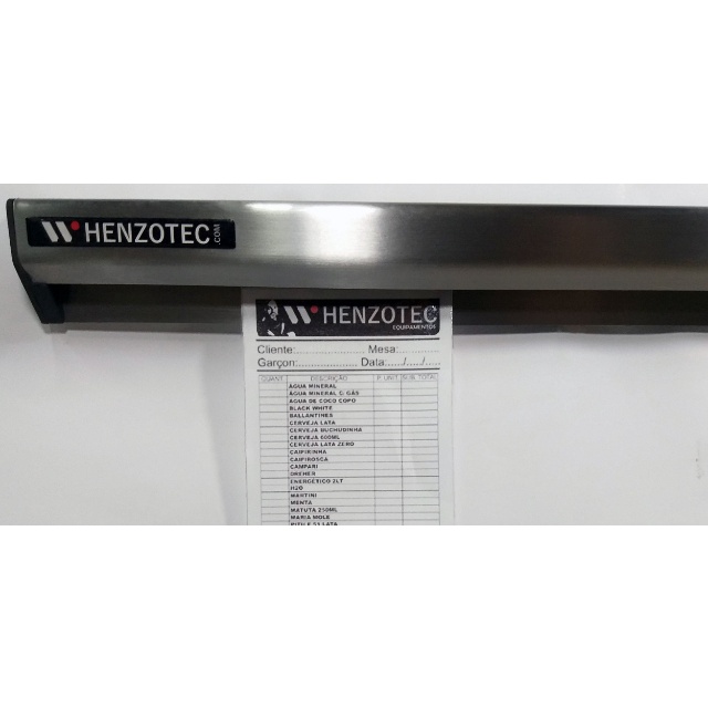 Porta Comanda Inox 75 cm Henzotec Comandeira Pizzaria, Bar
