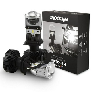 Lâmpada H4 de Led Mini Projetor Canhão Elíptico Shocklight