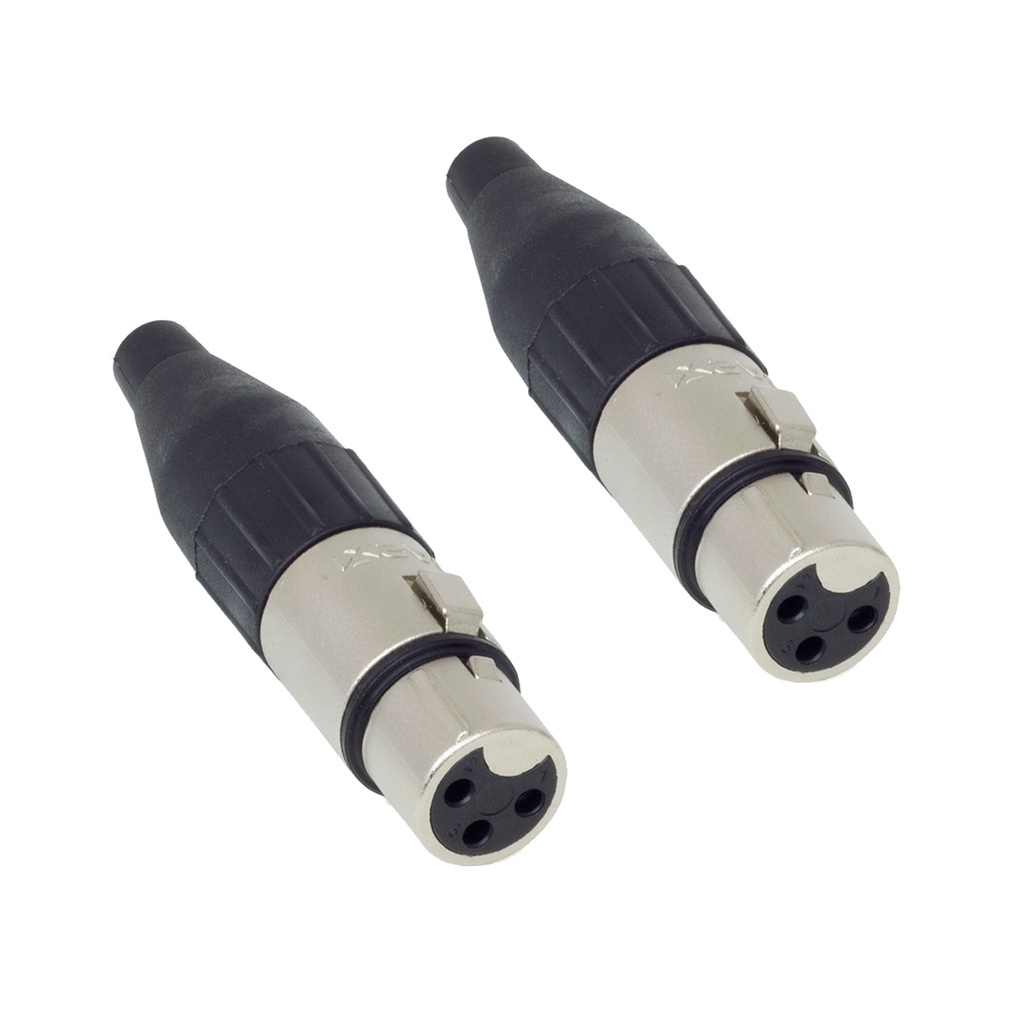 KIT 2 CONECTOR PLUG SANTO ANGELO XLR LINHA 3P FEMEA SA2X