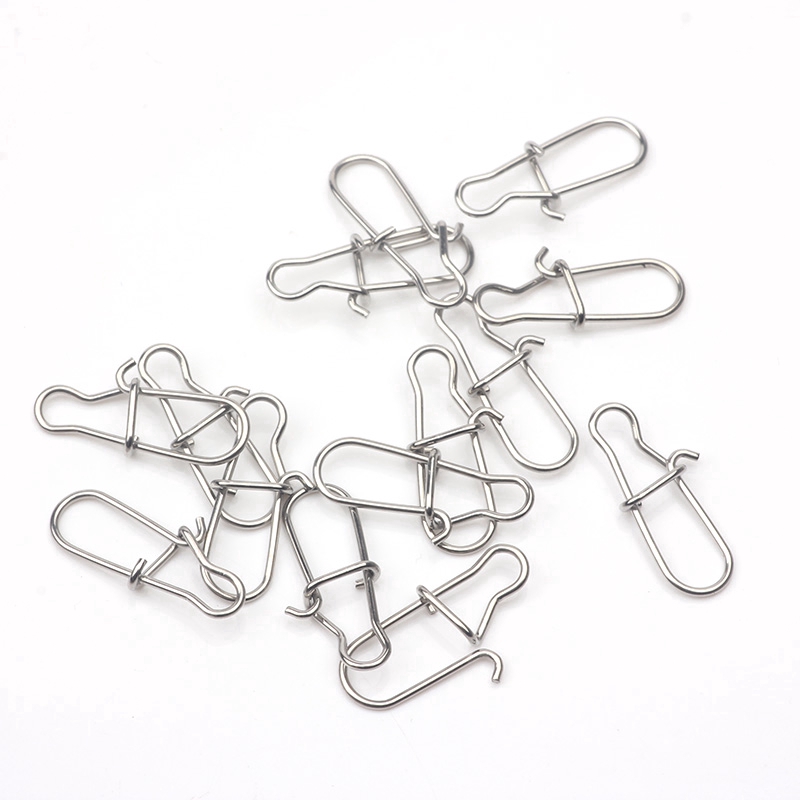 100 Pcs 000 - 5 # Pesca Agradável En Gan Chada Snap Pin 304 Barril Giratório Conector Isca De Pesca De Aço Inoxidável