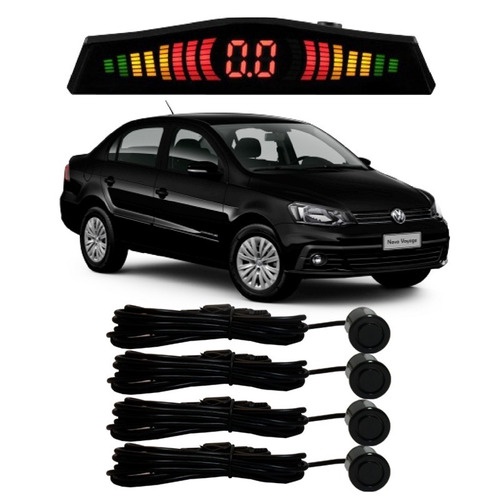 Sensor De Estacionamento Ré Voyage Todos Os Modelos Preto