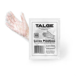 1 Pct Luva Plástica Descartável Talge Com 100 Uni. em Oferta na Shopee