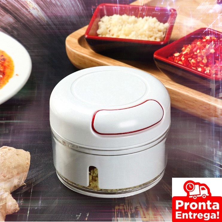 Mini Triturador Processador Manual De Temperos Alho Cebola, Espremedor De Alho, Rápido / Conveniente