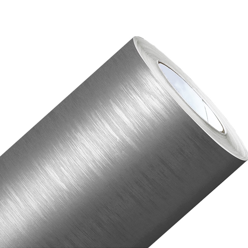 Adesivo Inox Aço Escovado Envelopamento Geladeira Fogão Porta Vinil Prata Escovado Tipo Contact Envelopada