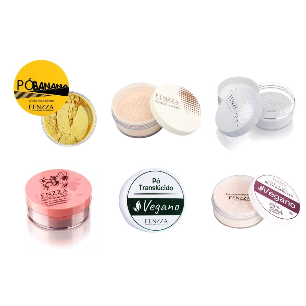 Fenzza - Pó Facial Translúcido/Rosa Mosqueta/Banana/Ultrafino em Oferta na Shopee