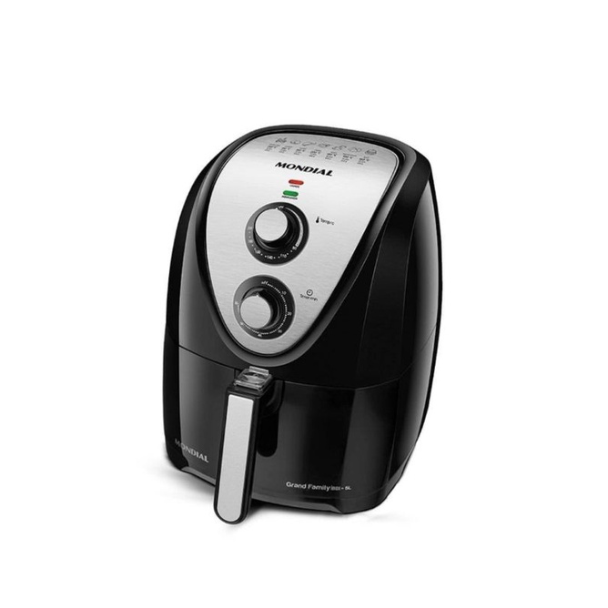 Fritadeira Air Fryer Mondial AFN50BI, 5L, 1900W Preto/Inox Shopee