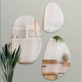 Kit 3 peças Espelho orgânico abstrato Futurista Promoção de lançamento, pequeno, médio e grande em Oferta na Shopee