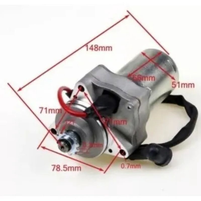 Motor De Partida  Completo Para Moto Mvk Fox 100cc 4t