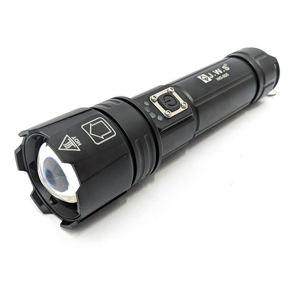 Lanterna Tatica Led P90 Power Bank Ws-605 Recarregavel Usb