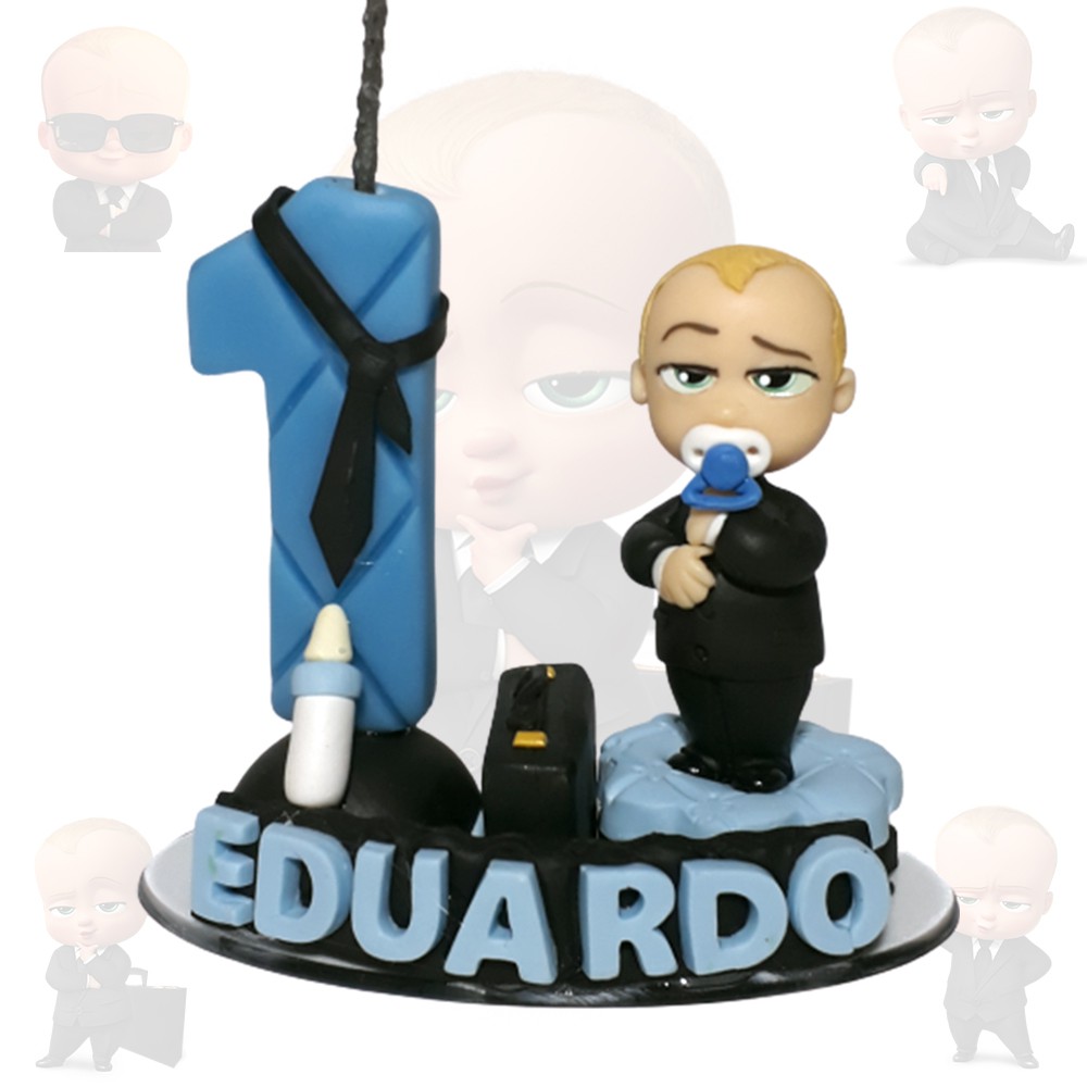 VELA PODEROSO CHEFINHO  - Topo de bolo Vela de Aniversário Poderoso Chefinho - Personalizada com Nome (OFERTA)