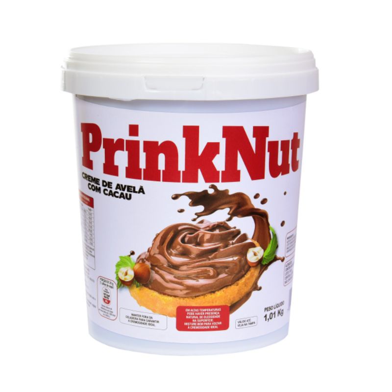 Puro Creme de Avelã com Cacau PrinkNut Pote de 1kg ( Produto Similar a Nutella )