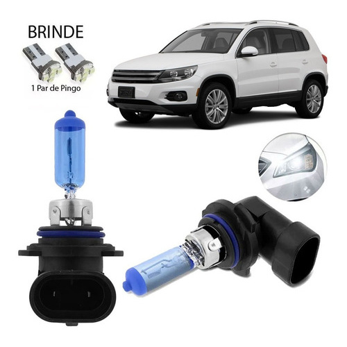 Lampada Super Branca Farol Baixo / Milha 8500k Vw Tiguan