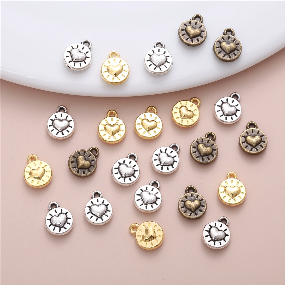 30pcs Delicado Do Encanto Coração Para A Jóia Personalizada Fazendo Colar Pingente Das Mulheres Acessórios Localidade