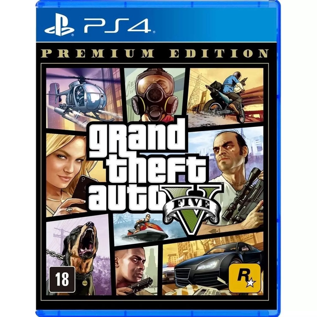 Jogo Gta V Grand Theft Auto V Remastered Premium Edition Ps4 Mídia Física Lacrado Shopee Brasil 1949