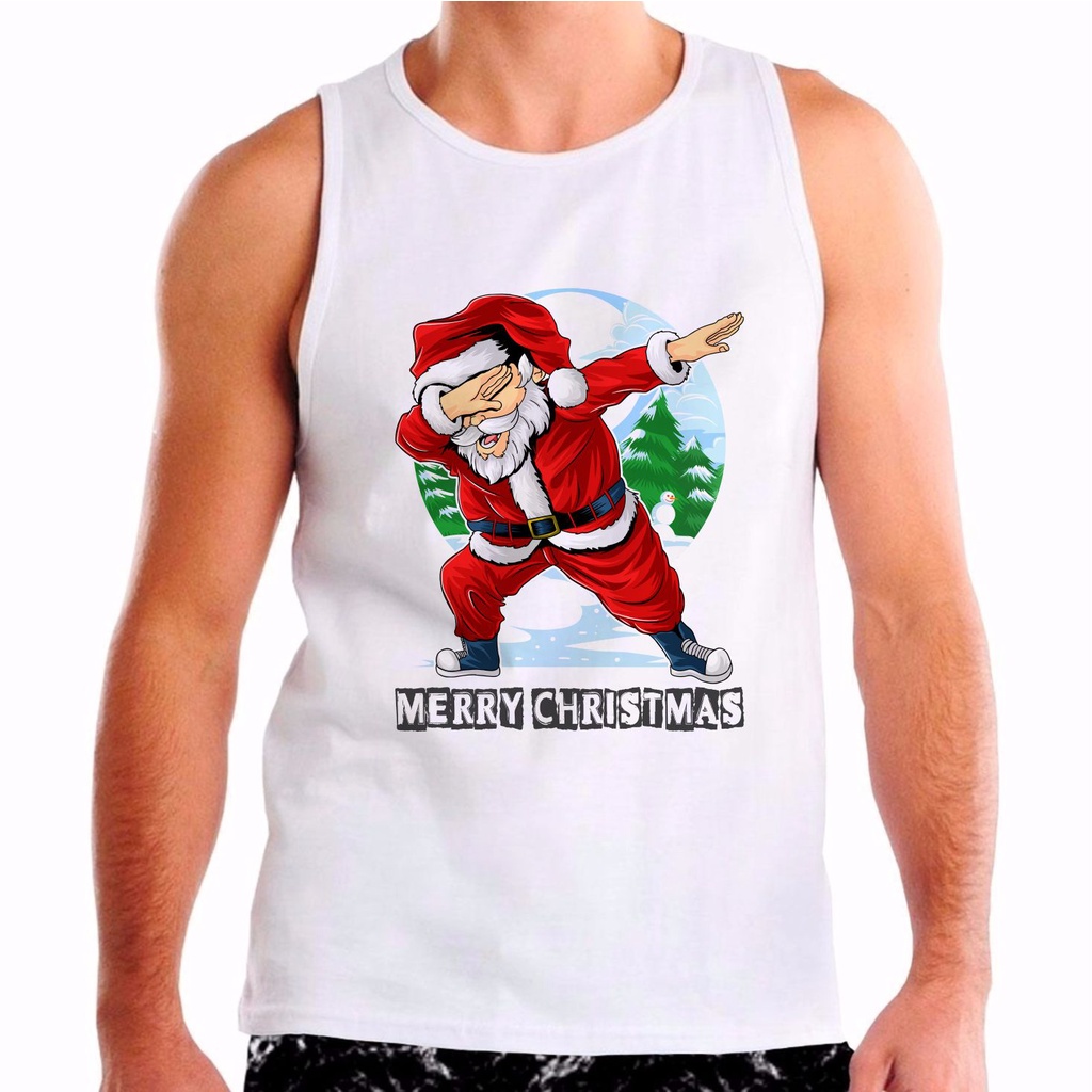 Camiseta Regata Merry Cristmas Natal Papai noel Thug