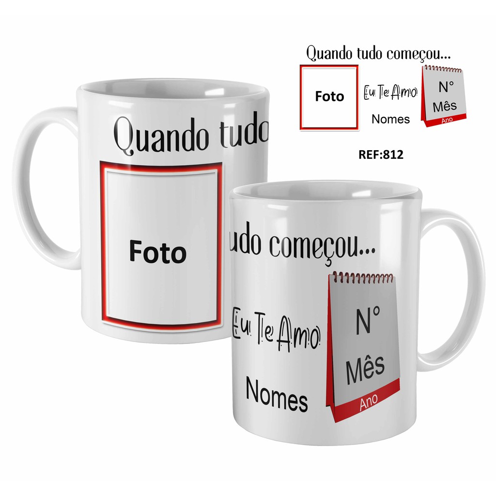 caneca personalizada para presente com foto para namorado data comemorativa