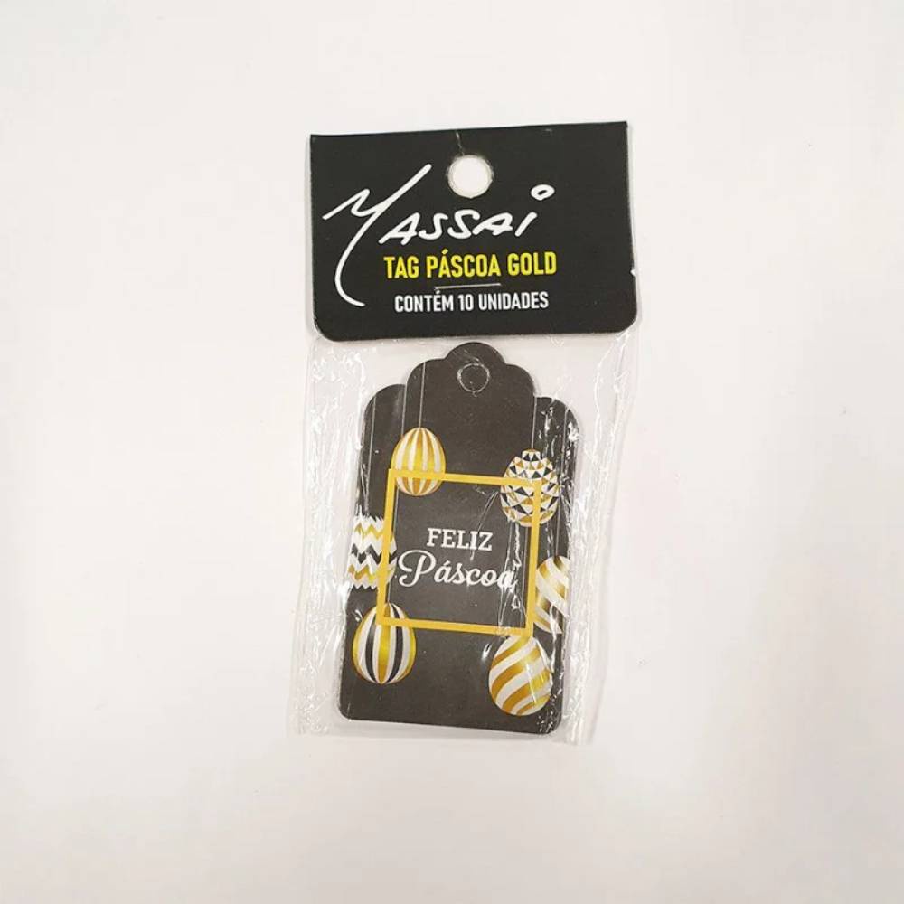 Tag Etiqueta Feliz Páscoa Preta - 1 unidade - Massai - Rizzo