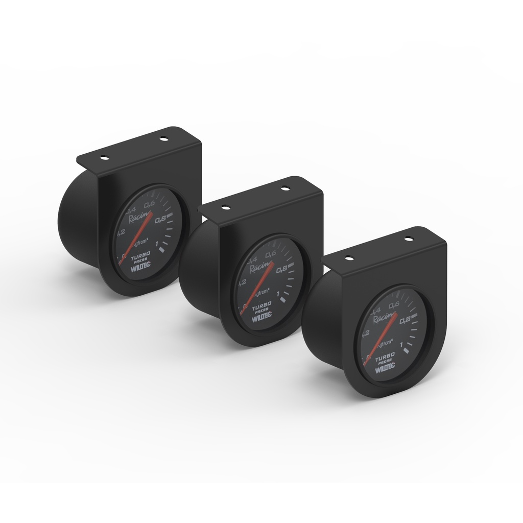 Support De Manomètre 52mm/60mm Pour Mini R55, R56, R57, R58, R59, GP2 - Noir - Fabriqué En Italie